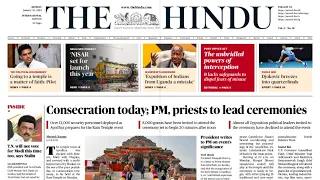 22 January 2024 | The Hindu Newspaper Analysis | Current Affairs Today | UPSC Prelims Booster 2024