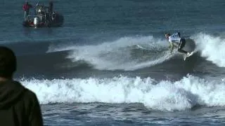 Dusty Payne "It was the biggest fin I've ever seen" - Rip Curl Pro Search 2011