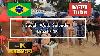 🇧🇷 Beach Walk - Salvador - Brazil 4K