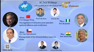 ACNS Webinar  - Sept 15 - Post Op Epidural Effusions & Adult Intramedullary Tumors