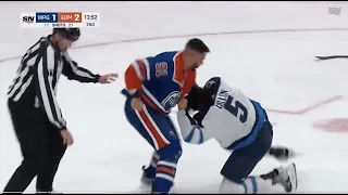 Brendon Dillon and Evander Kane in a heavyweight fight