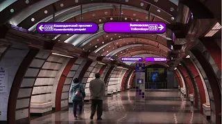 The Violet Line of St Petersburg Metro. Full Live Tour Underground | Baklykov. Live IRL
