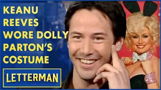 Keanu Reeves Wore Dolly Parton's "Playboy" Costume | Letterman