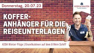 Alex' Cruise Alert - News der Woche | 20.07.23 |  Kofferanhänger für die Reiseunterlagen