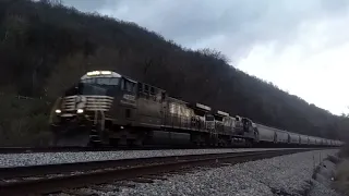 Norfolk Southern Lead BNSF DPU On An Eastbound Ethanol Train