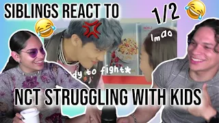 Siblings react to "NCT struggling with kids" 😂😈😎| 1/2