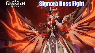 Genshin Impact - Signora Boss Fight (Crimson Witch vs Aether)