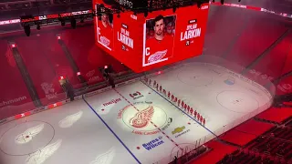 Dylan Larkin introduced as the Red Wings captain on-ice