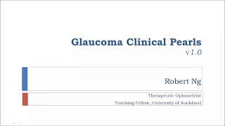 Glaucoma Clinical Pearls V1