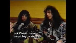 KISS - Paul Stanley & Gene Simmons on Rockstop from Finland - 1988