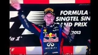 Sebastian Vettel WON AGAIN: 2013 Singapore Formula One (F1) Night Race Photo Video