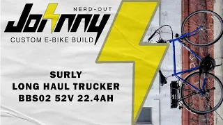 Custom E-bike Build: Surly Long Haul Trucker BBS02 52v 22.4ah Rear rack battery