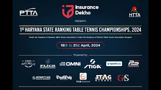 ANIRIDH G (FBD) vs AMAAN D (GGM) BU-15 | RD-I | 1st Haryana State Table Tennis Championships 2024