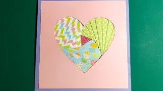 iris folding heart shaped card | Reyyan's Creation