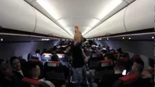 Harlem shake in plane 5CL Italy-Madrid