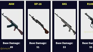 PUBG Weapons Ranked By Damage | PUBG Guns Damage