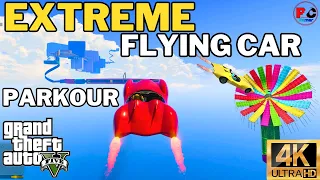 "The Most Extreme Flying Car Parkour Race in GTA 5: [4K 60FPS Gameplay'']