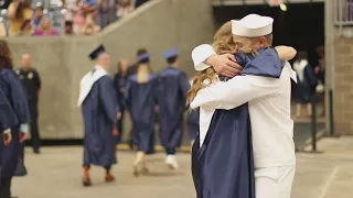 Video: Navy sailor surprises sister at her graduation