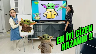 BABY YODAYI EN İYİ ÇİZEN KAZANIR !! AŞIRI KOMİK VE HİLELİ YARIŞMA !! KİM KAZANDI??