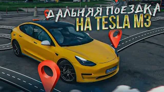 Дальняя поездка на Tesla M3 такси