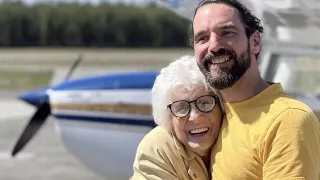 Grandson takes 96-year-old grandmother on plane ride