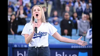 Dodgers vs Giants National Anthem April 3 2024