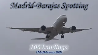Madrid-Barajas Airport Spotting: 100 Landings (2020-02-17)