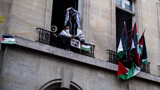Science Pô occupée par les manifestants pro Palestine