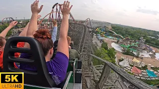 Viper POV 5K Back Row UNDERRATED WOODEN COASTER Six Flags Great America, IL