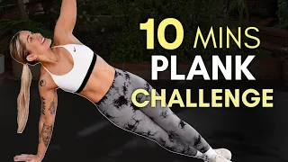 10 Minute PLANK WORKOUT CHALLENGE (No Equipment)