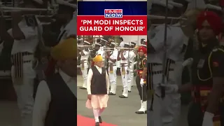 Prime Minister Narendra Modi Inspects Guard Of Honour At Red Fort On 77th Independence Day