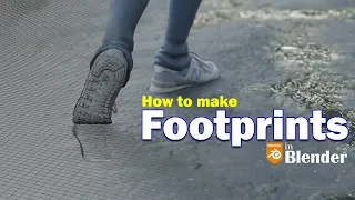 How to make footprints in Blender | Blender dynamic painting | Blender tutorials