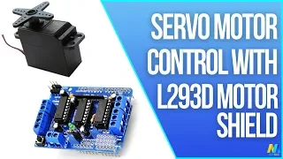 Arduino Servo Motor Control with Motor Driver Shield L293D