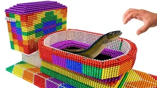 DIY - How To Build Biggest Toilet For Eel From Magnetic Balls (Satisfying Videos) | MS Series