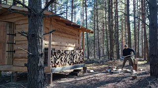 Life in off grid cabin, My weekend in a cozy cabin in the woods