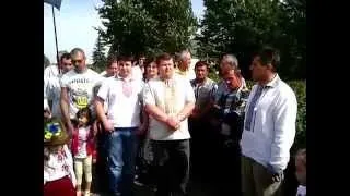 24.08.2014 мітинг в вишиванках біля памятної дошки небесної сотні м.Миронівка!!