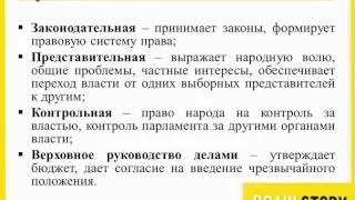 6.6.3  Органы власти в РФ  Законодательная власть и её функции