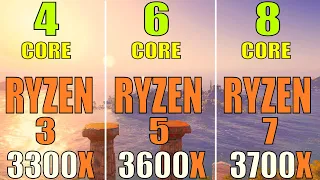 RYZEN 3 3300X vs RYZEN 5 3600X vs RYZEN 7 3700X || PC GAMES TEST ||