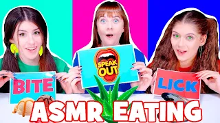 ASMR Bite or Lick or Food Eating Sounds Challenge