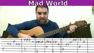 Tutorial: Mad World - Fingerstyle Guitar w/ TAB