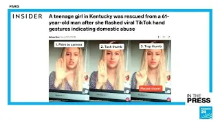 Teen saved by distress signal learned on TikTok • FRANCE 24 English