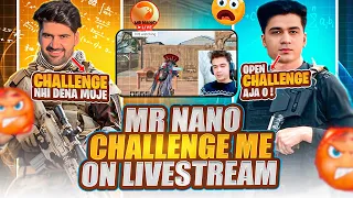 Mr nano challenge me on live stream 😈 for 1v1 TDM | PUBG mobile | rock Op