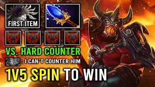 WTF 1st Item Blade Mail Even Hard Counter Can't Stop Axe 1v5 Spinning to Win Dota 2