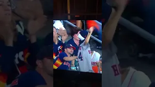 Astros fan telling the kid to sit down after Red Sox game 2 blowout