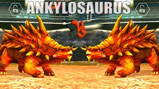 ANKYLOSAURUS UNLOCKING AND TOP GOOD BATTLE | JURASSIC WORLD THE GAME