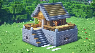 ⚒️ Minecraft : How To Build a Survival Wooden House_마인크래프트 건축 : 야생 나무 주택 만들기