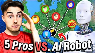 WORLDS BEST AI VS 5 GEOGUESSR PROS