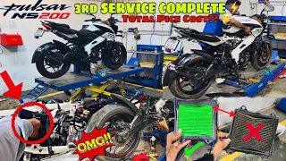 New ns200 3rd Services tottal  Cost ??🤔🥵  | ns200 third service full Details ….