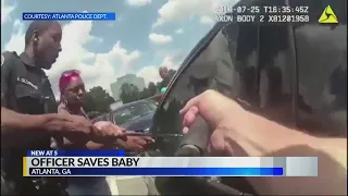 Atlanta officer saves baby from hot car