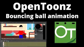 OpenToonz bouncing ball animation